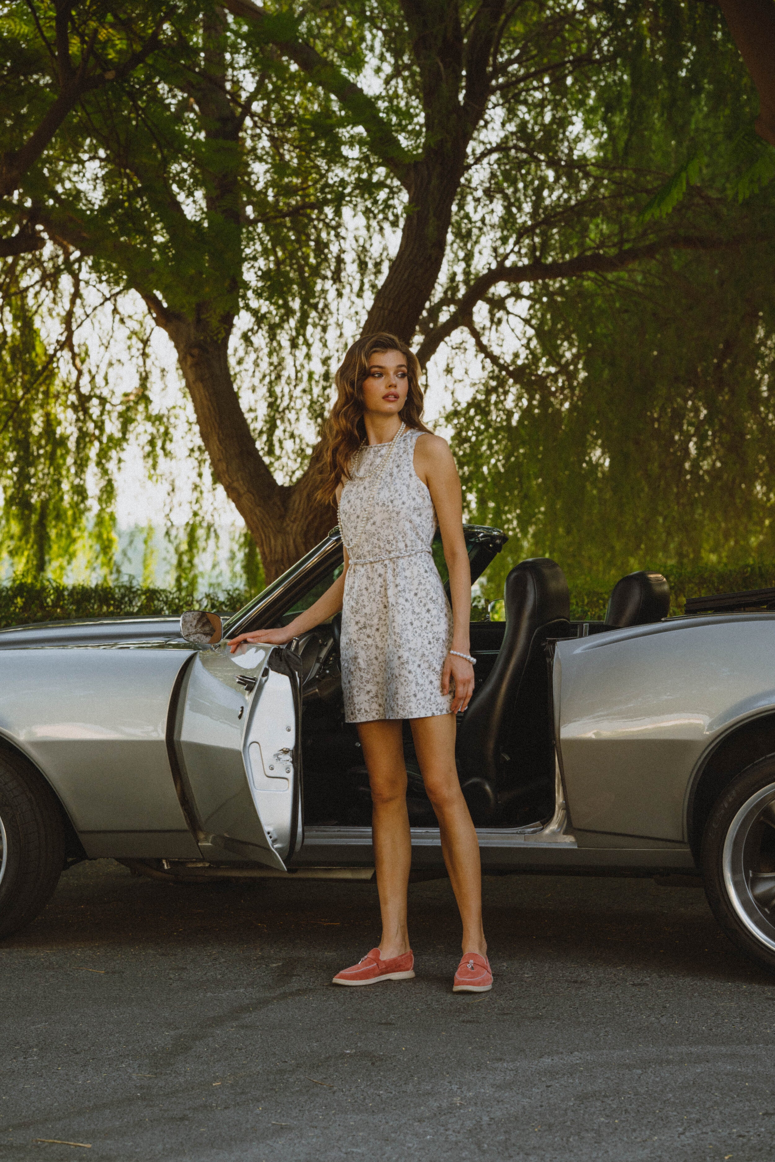 Linen/Cotton Mini Dress White